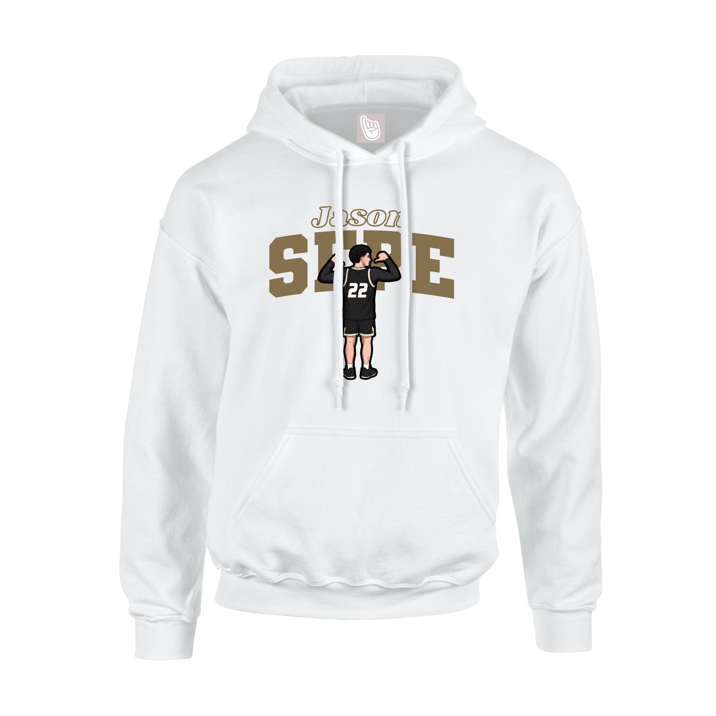 Hoodie — Name Arch in White