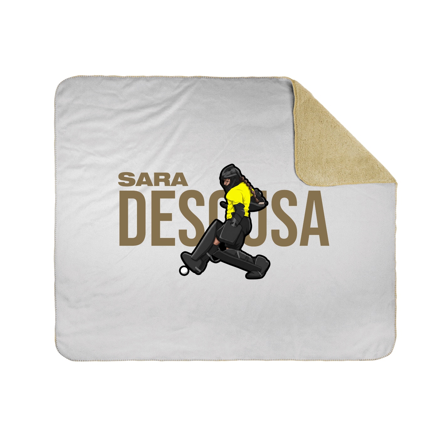 Throw Blanket — Player Name in White