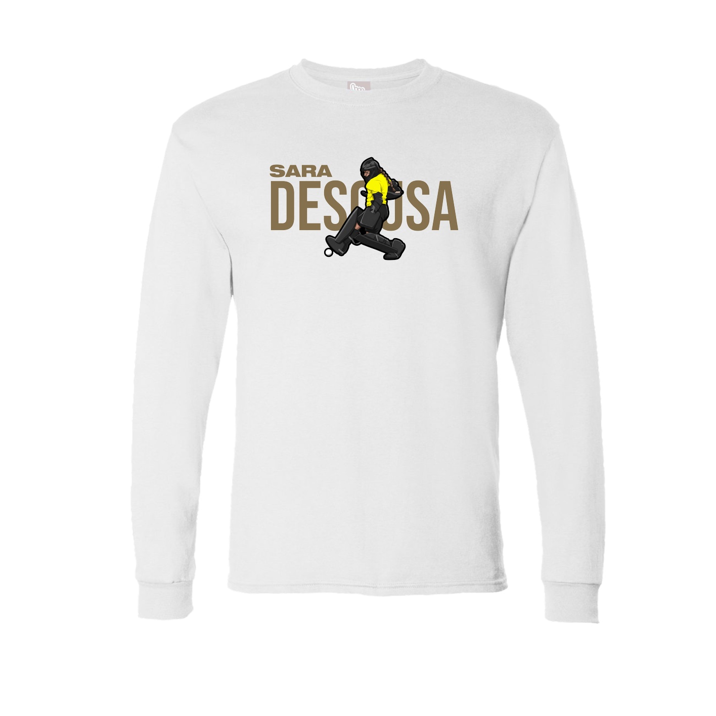 Long Sleeve Tee — Player Name in White