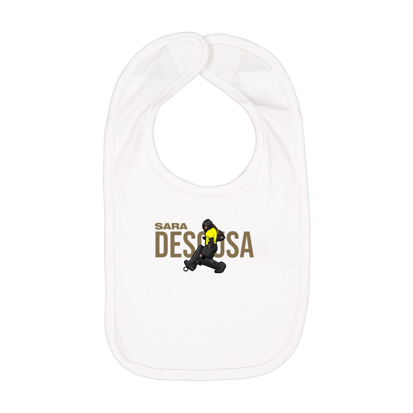 Infant Bib — Player Name in White