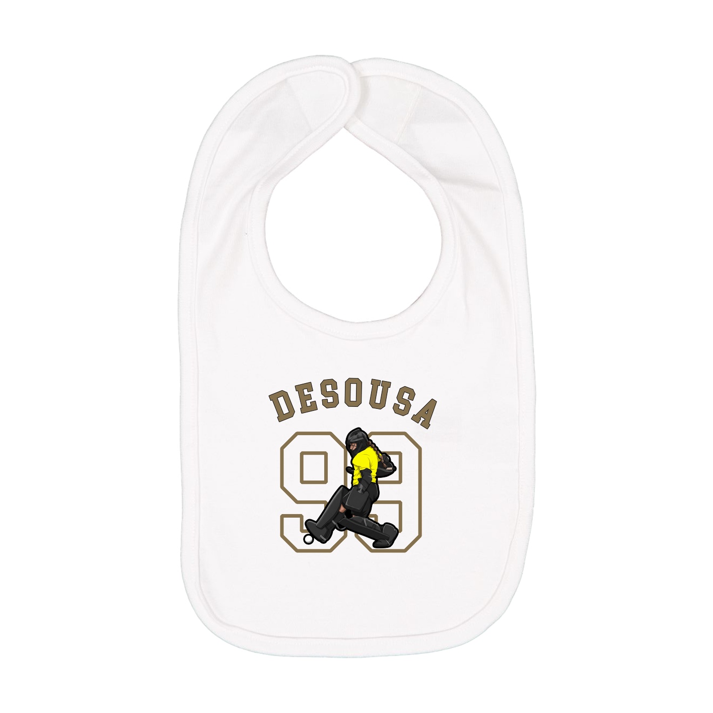 Infant Bib — Shirsey Arch in White