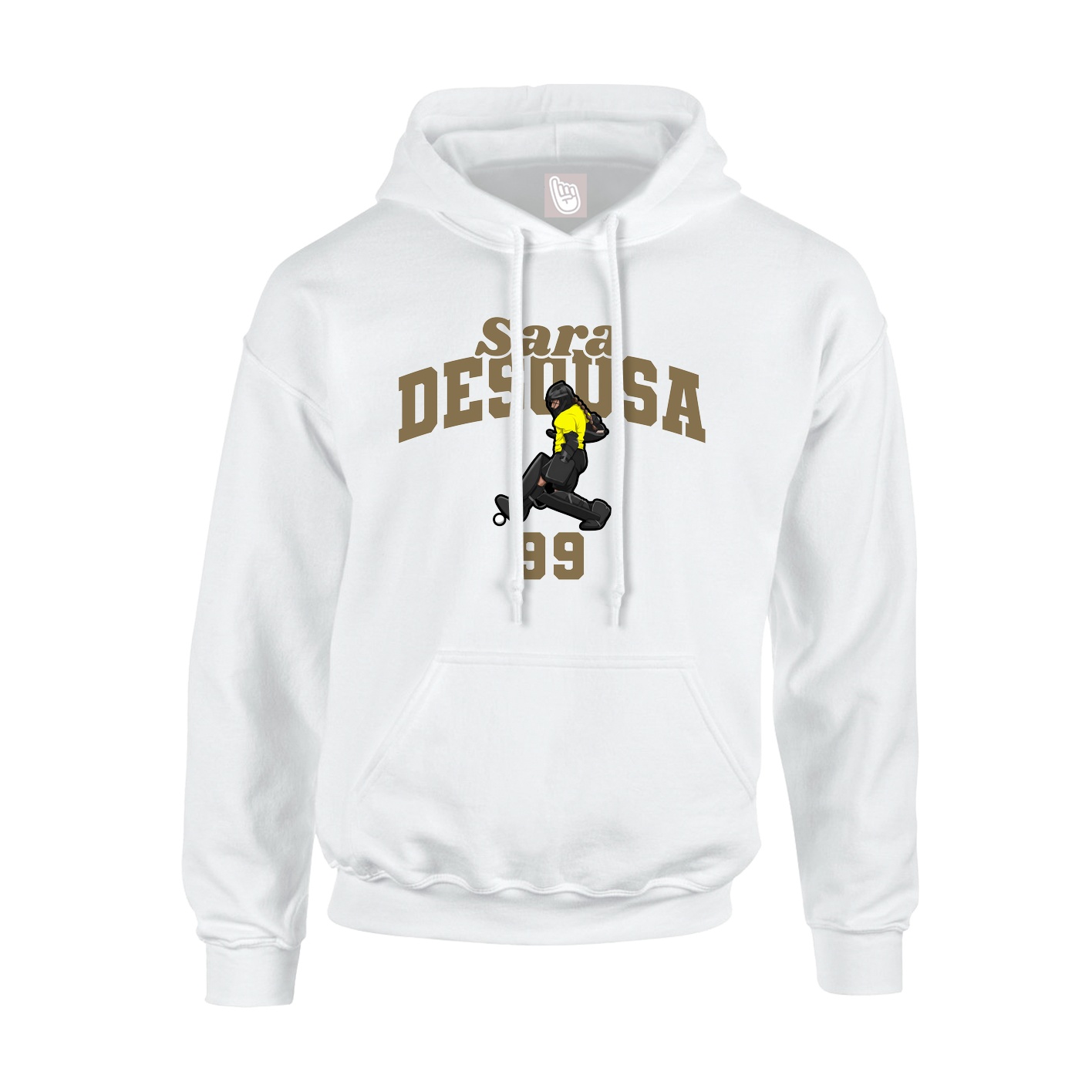 Hoodie — Signature Arch in White
