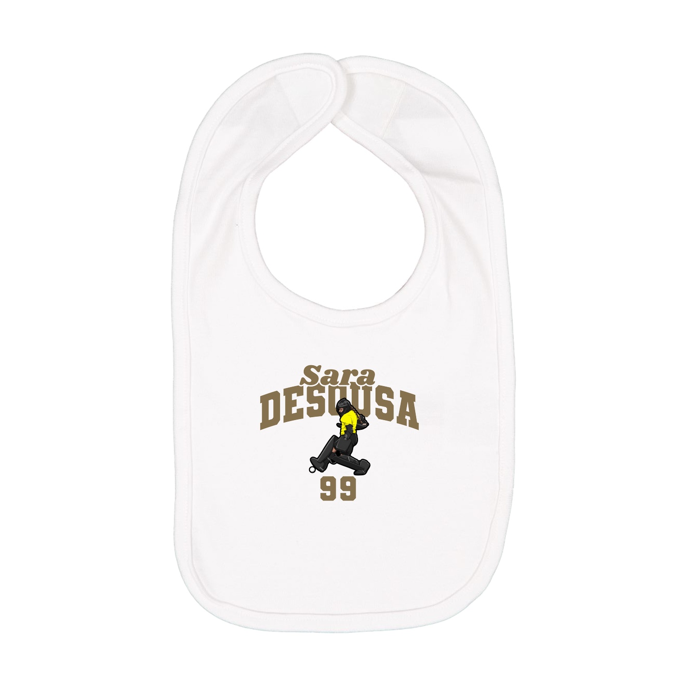 Infant Bib — Signature Arch in White