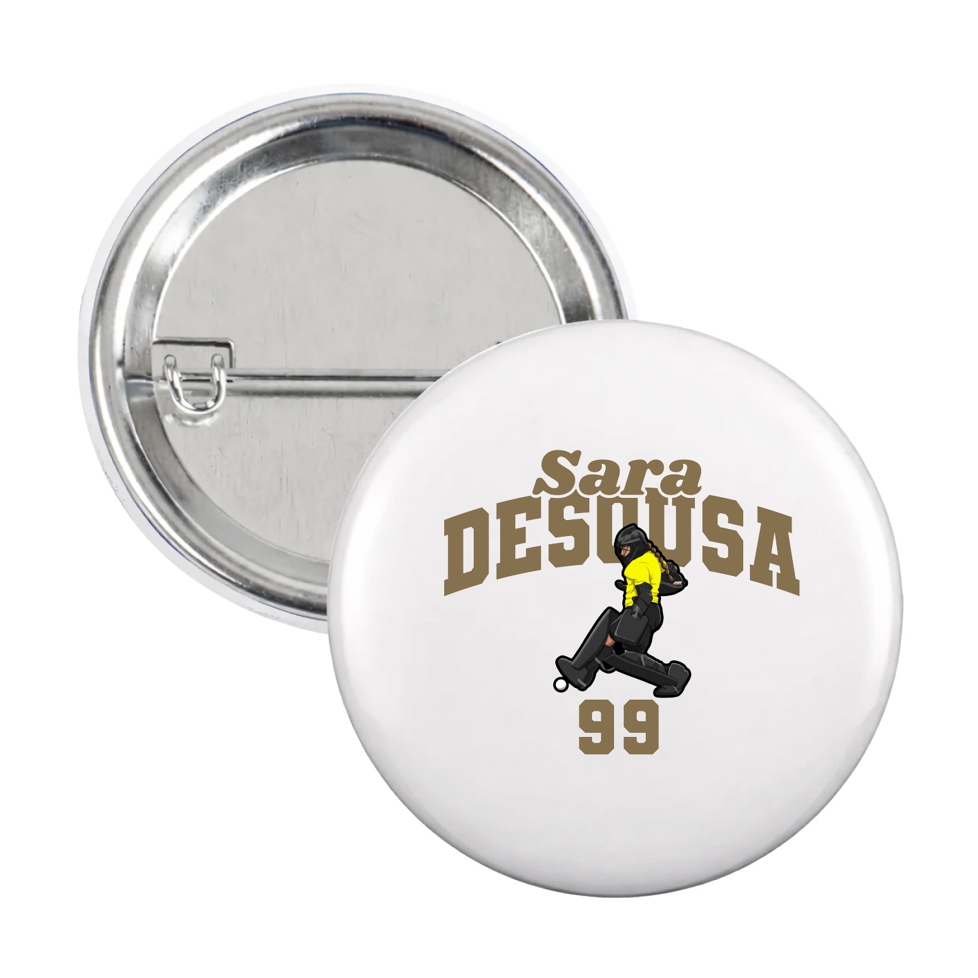 Game Day Button — Signature Arch in White