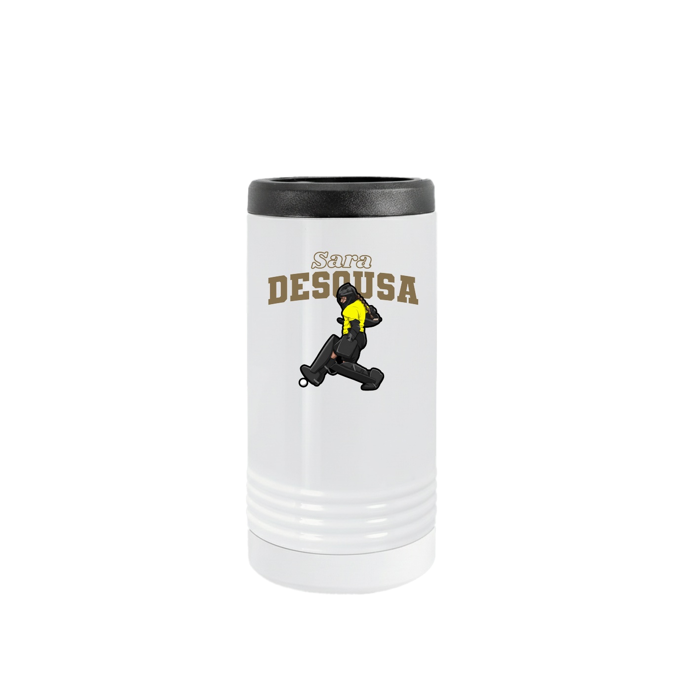 Slim Beverage Holder — Name Arch in White