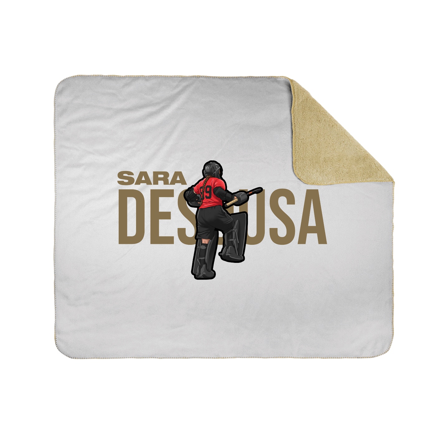 Throw Blanket — Player Name in White