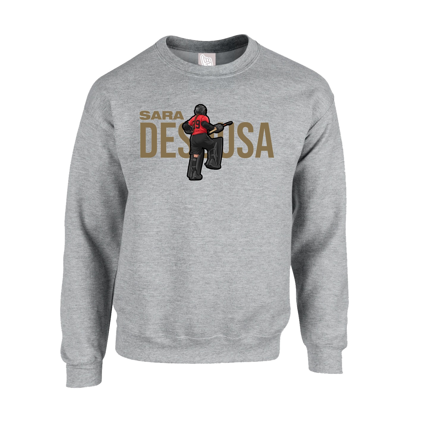 Fleece Crew — Player Name in Grey