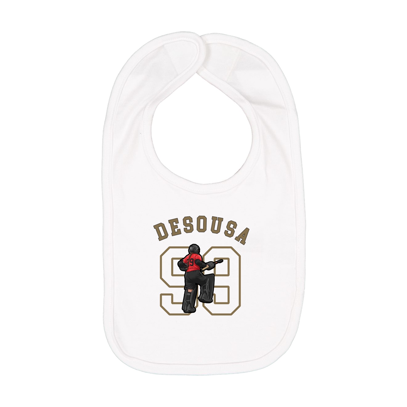 Infant Bib — Shirsey Arch in White