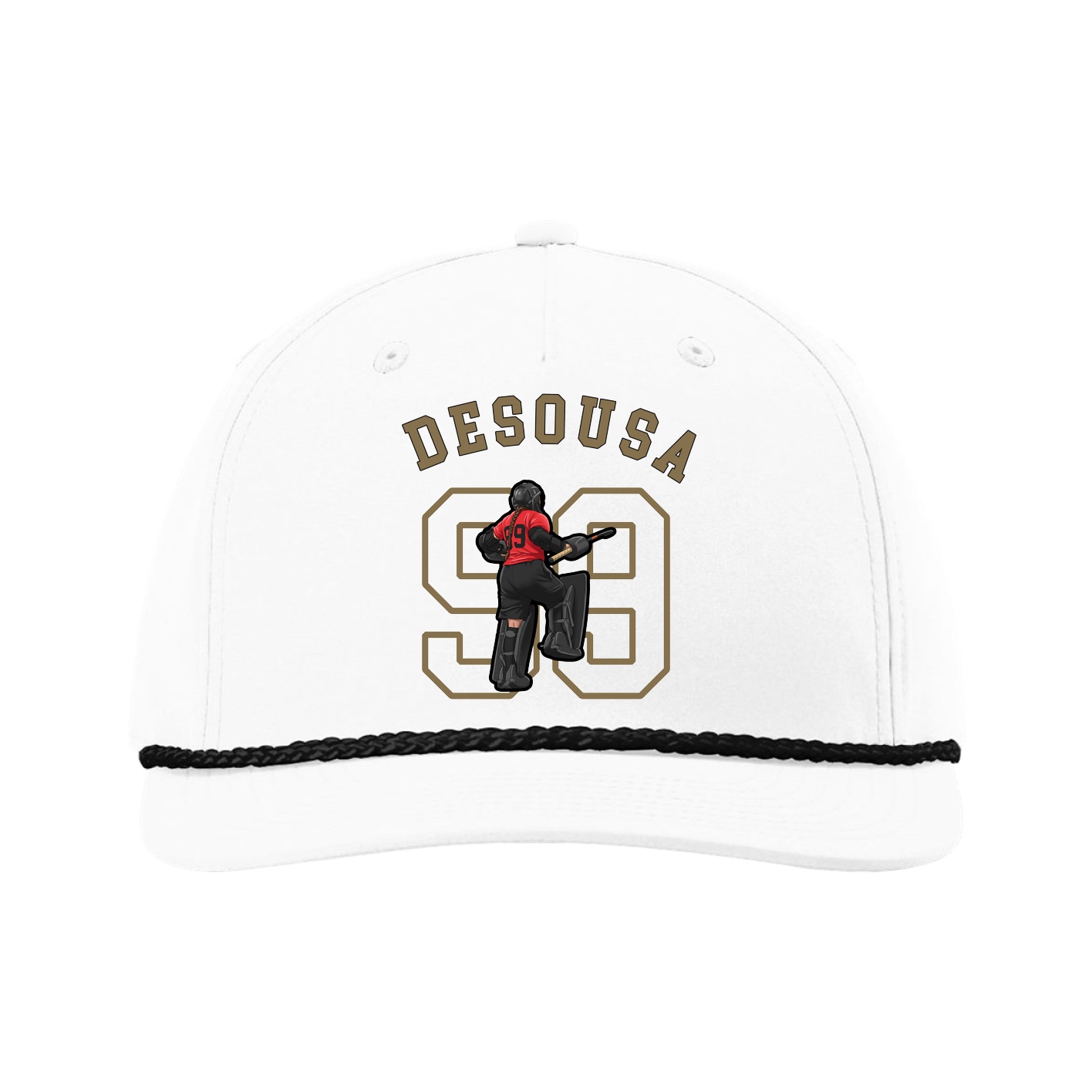 Five-Panel Classic Rope Cap — Shirsey Arch in White