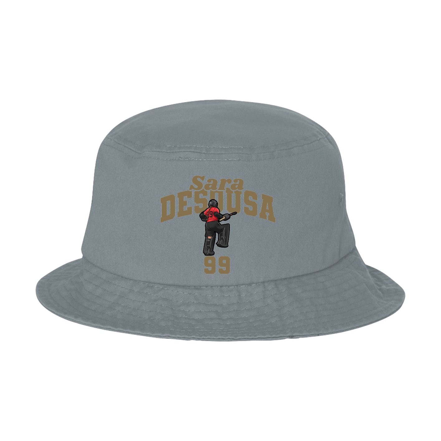 Bucket Cap — Signature Arch in Grey
