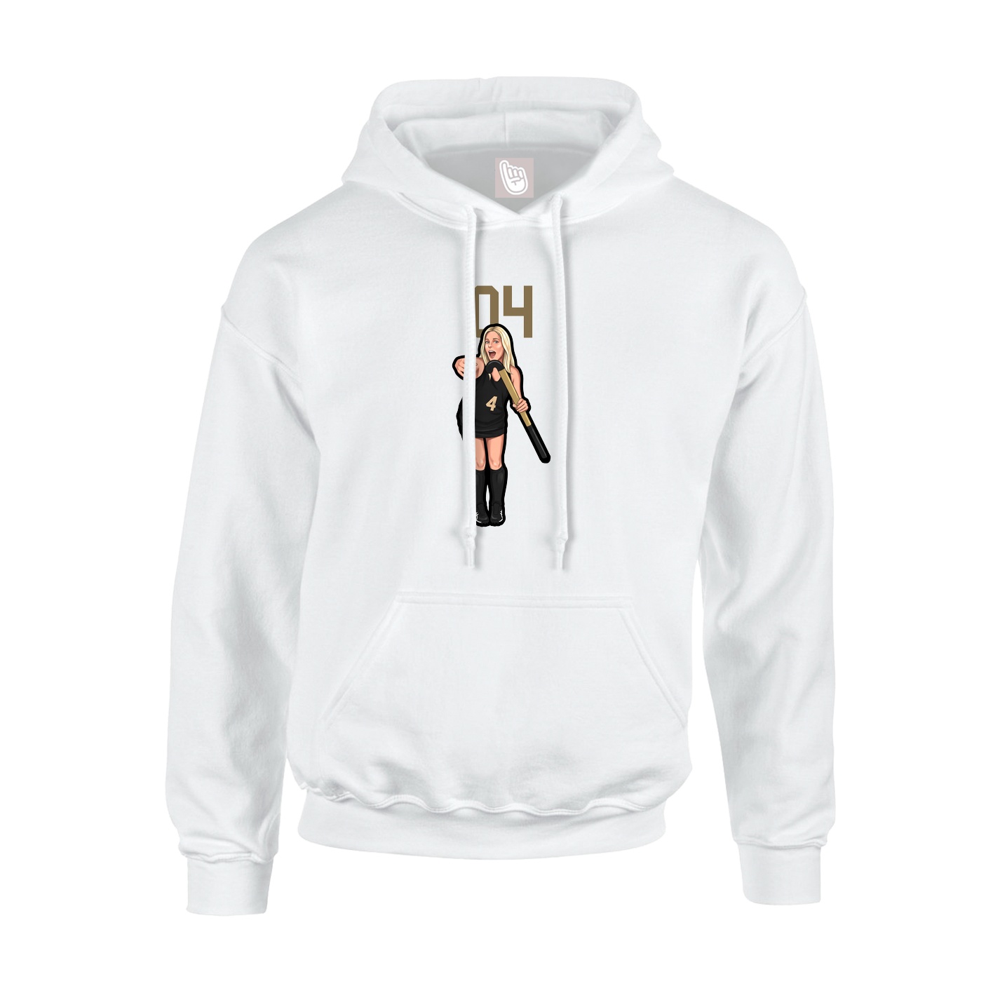 Hoodie — Number Top in White