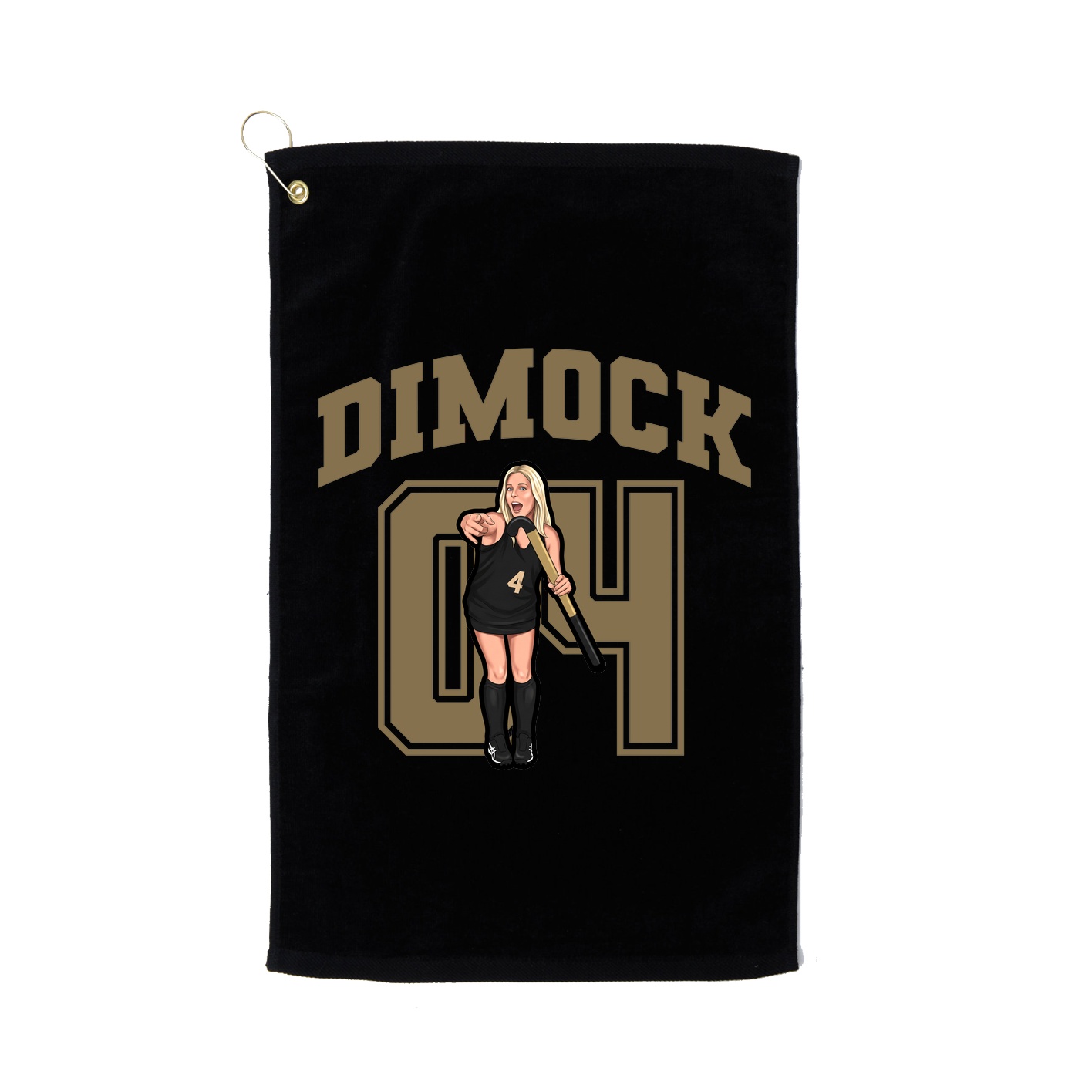 Golf Towel — Number in Black