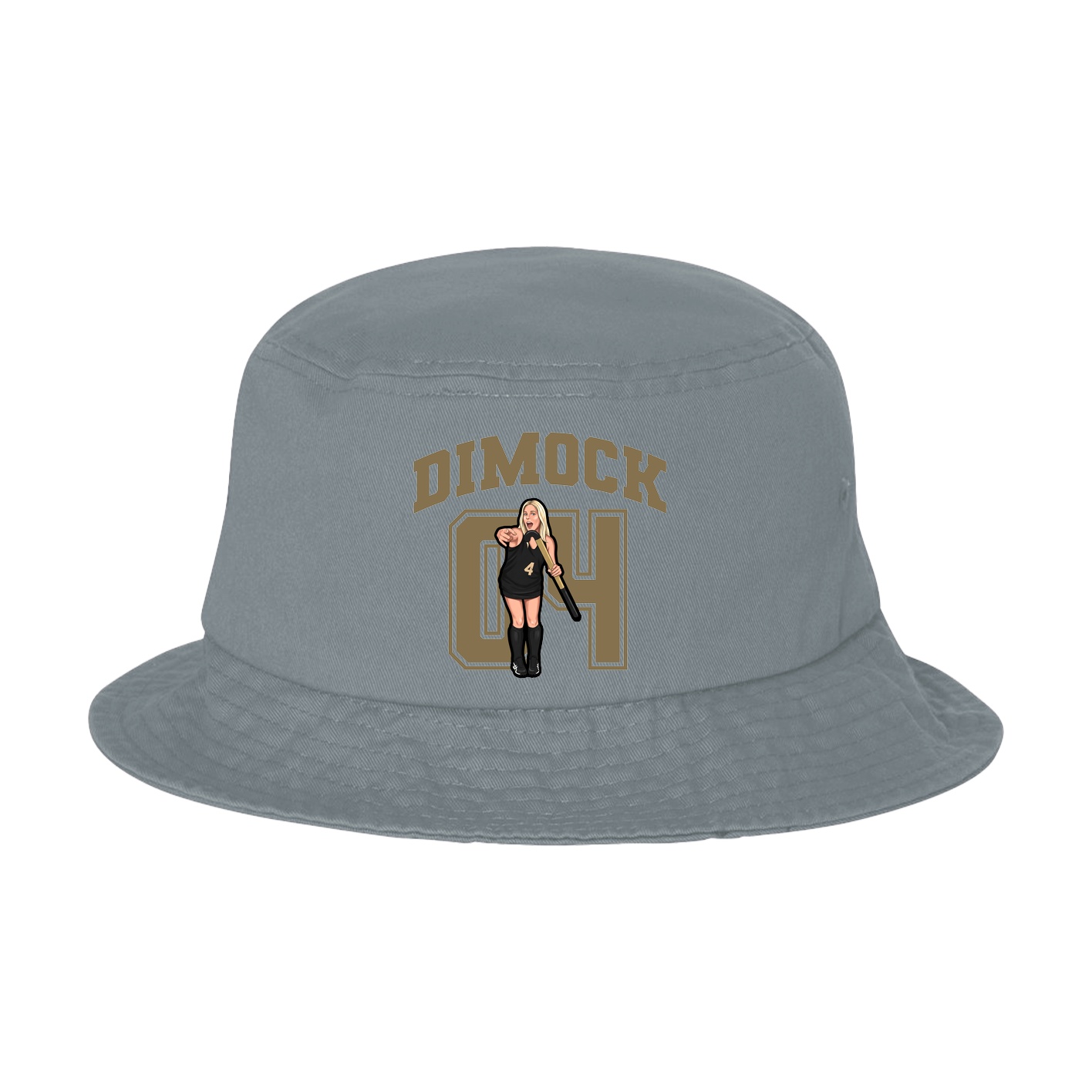 Bucket Cap — Number in Grey