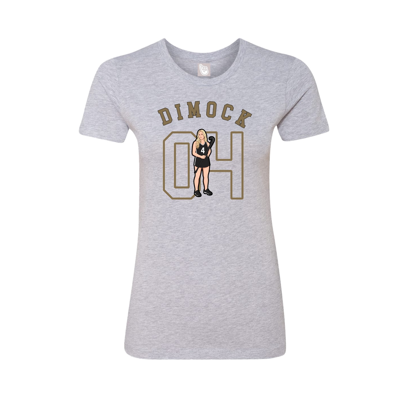 Fitted Women's Tee — Shirsey Arch in Grey