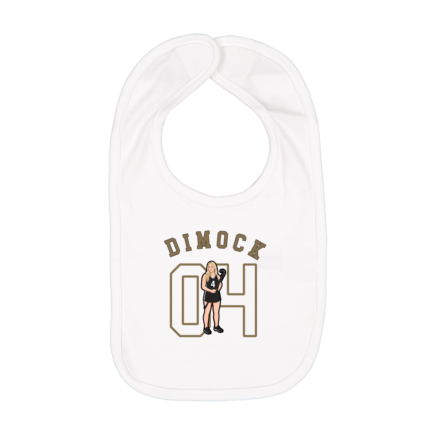 Infant Bib — Shirsey Arch in White