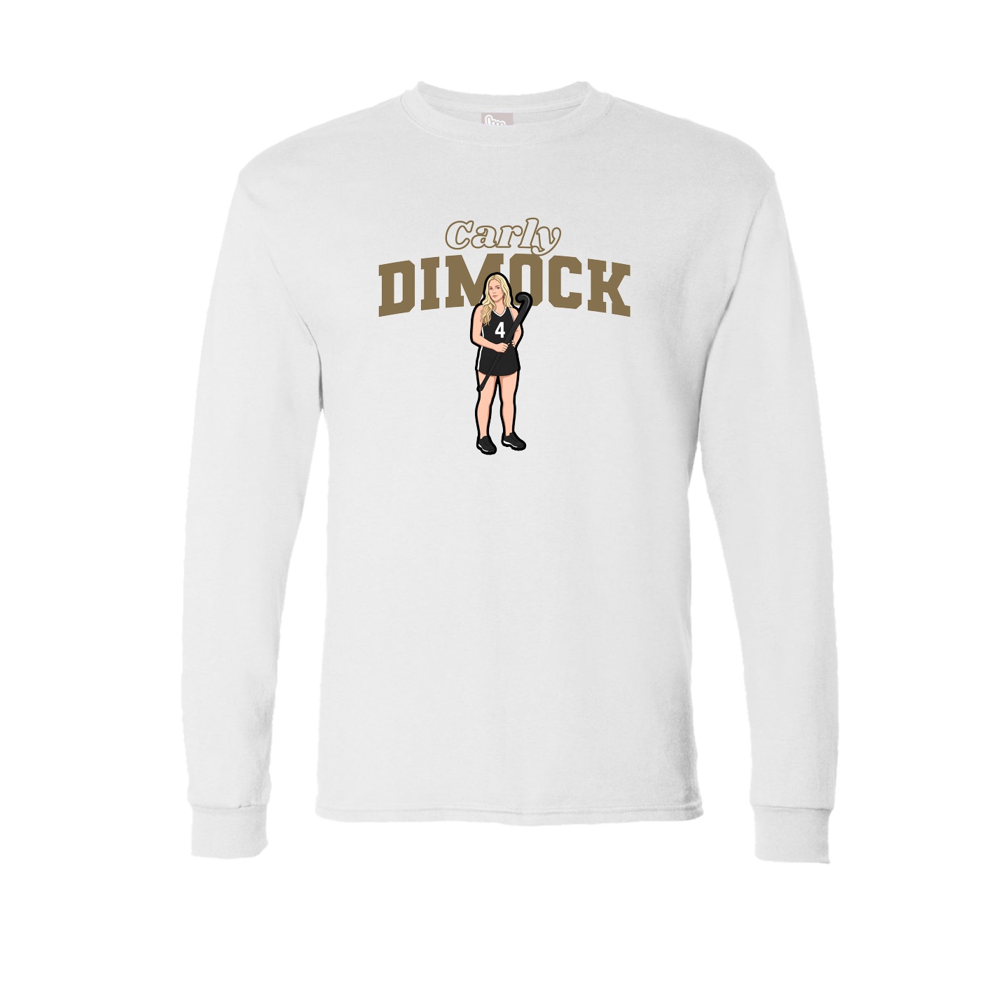 Long Sleeve Tee — Name Arch in White