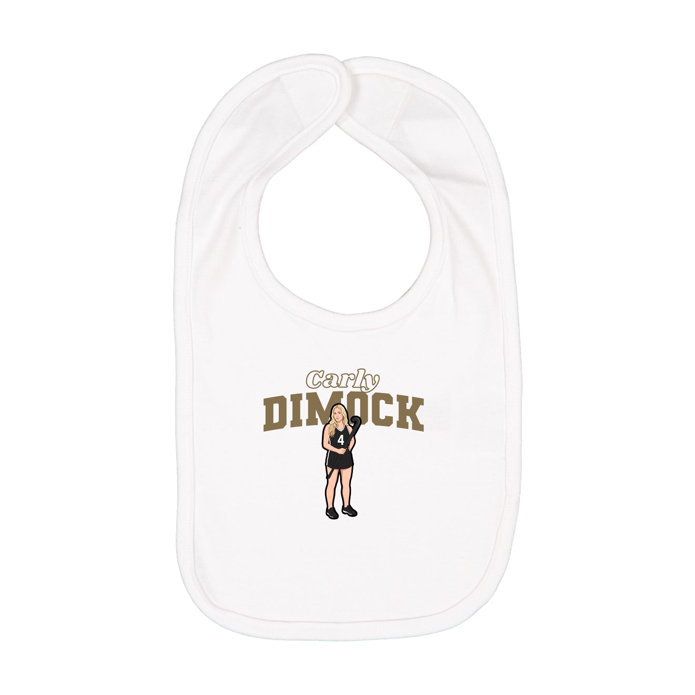 Infant Bib — Name Arch in White