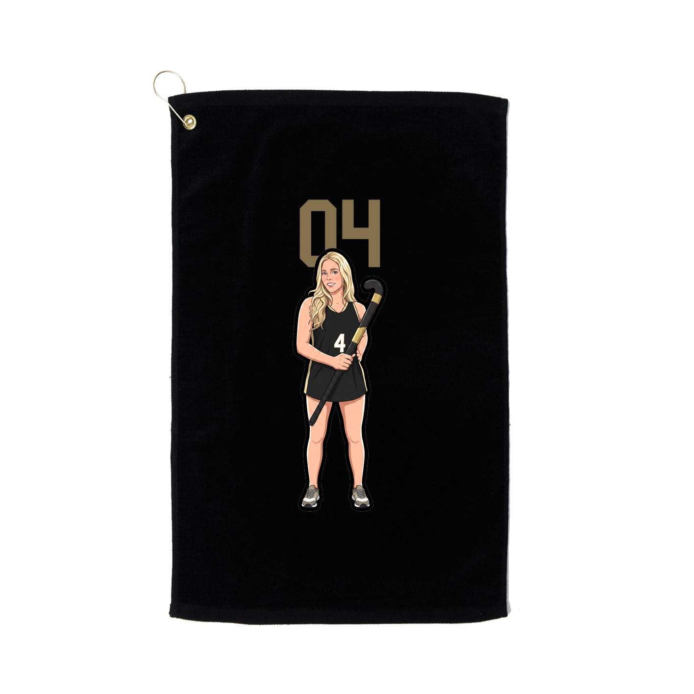 Golf Towel — Number Top in Black