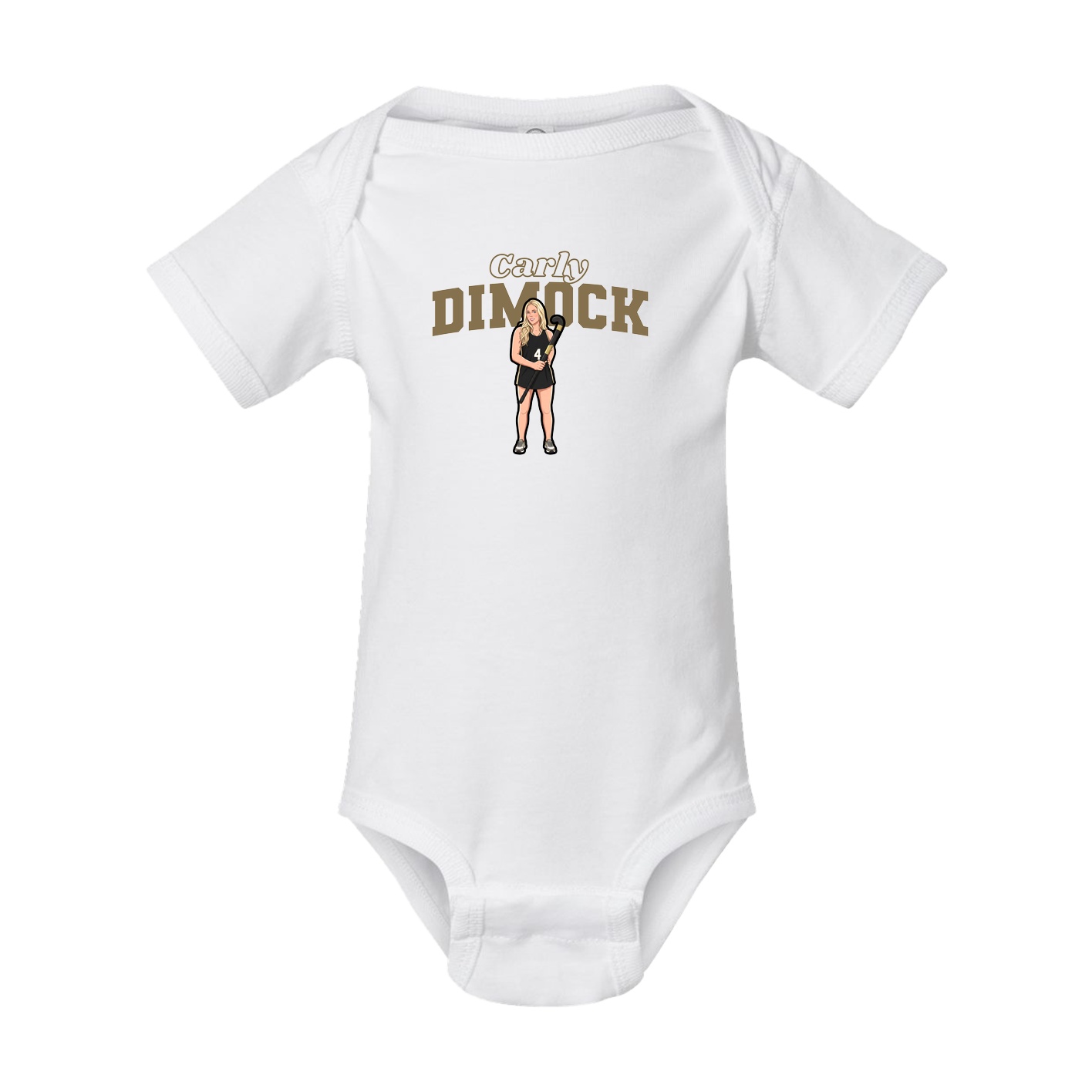 Baby Onesie — Name Arch in White