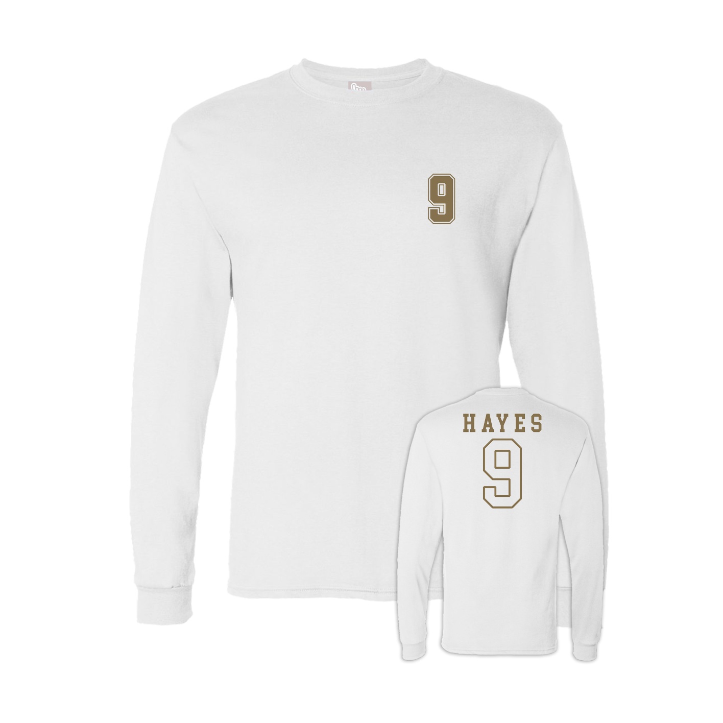 Long Sleeve Tee — Chest Back in White