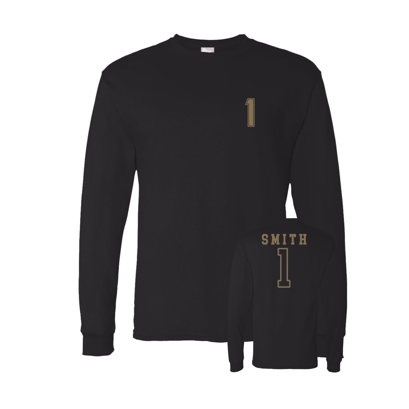 Long Sleeve Tee — Chest Back in Black