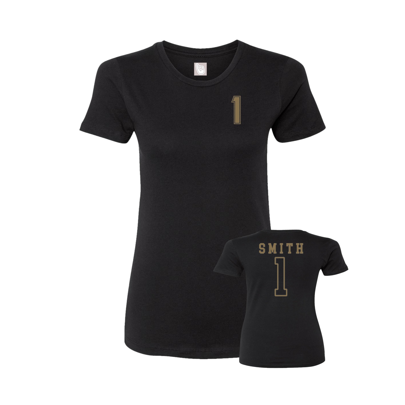 Fitted Women's Tee — Chest Back in Black