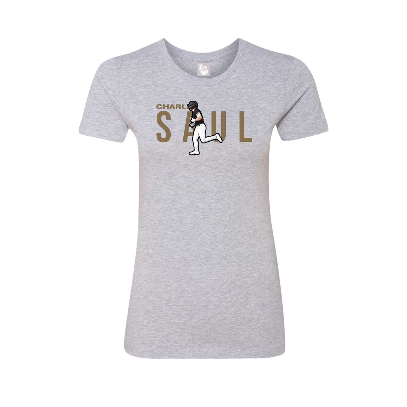 Fitted Women's Tee — Player Name in Grey