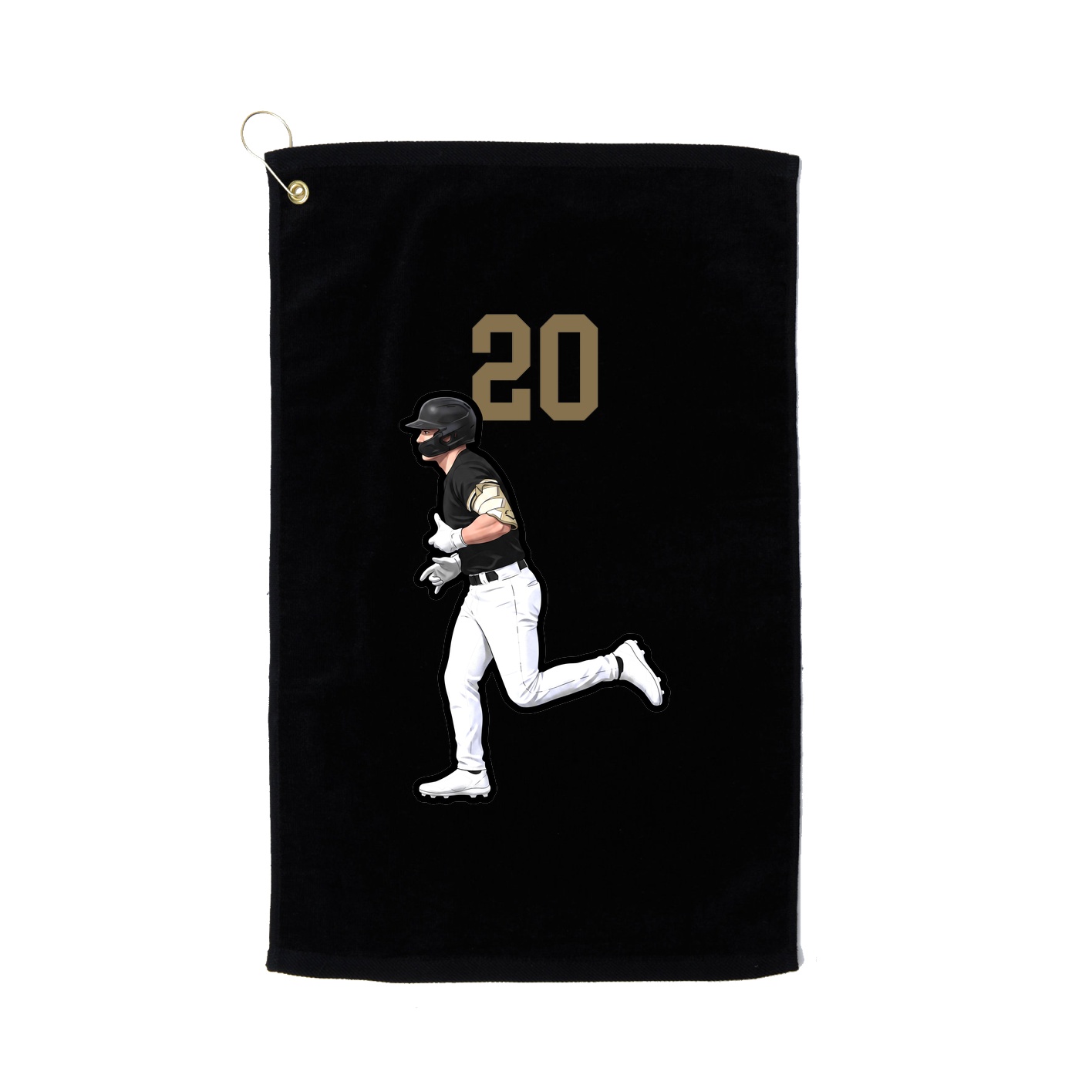 Golf Towel — Number Top in Black