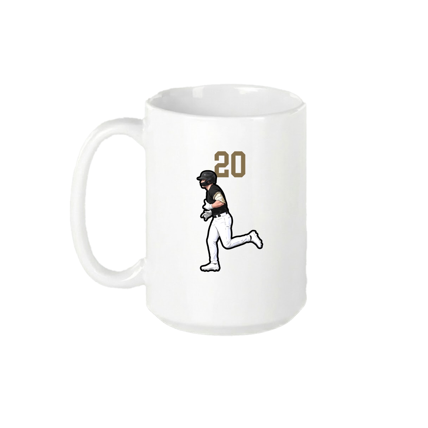 15oz Coffee Mug — Number Top in White