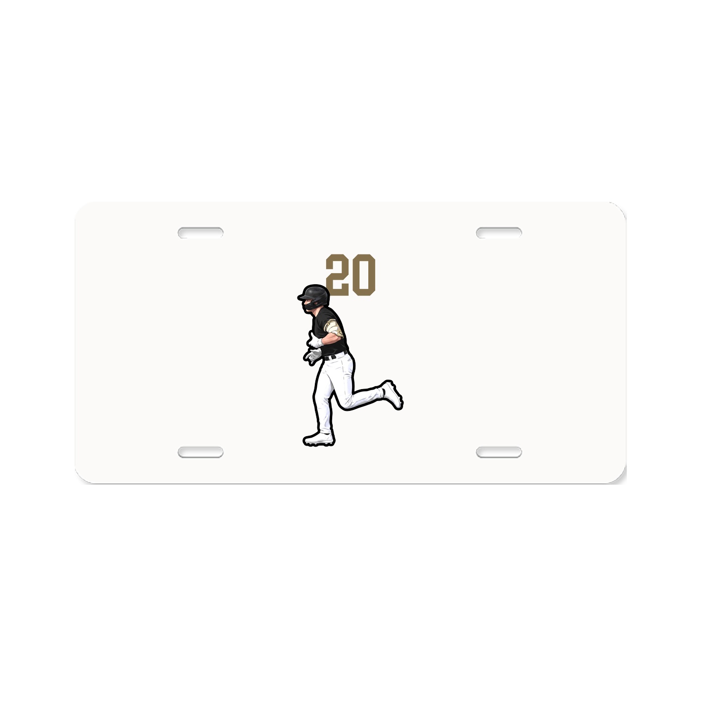 License Plate — Number Top in Classic