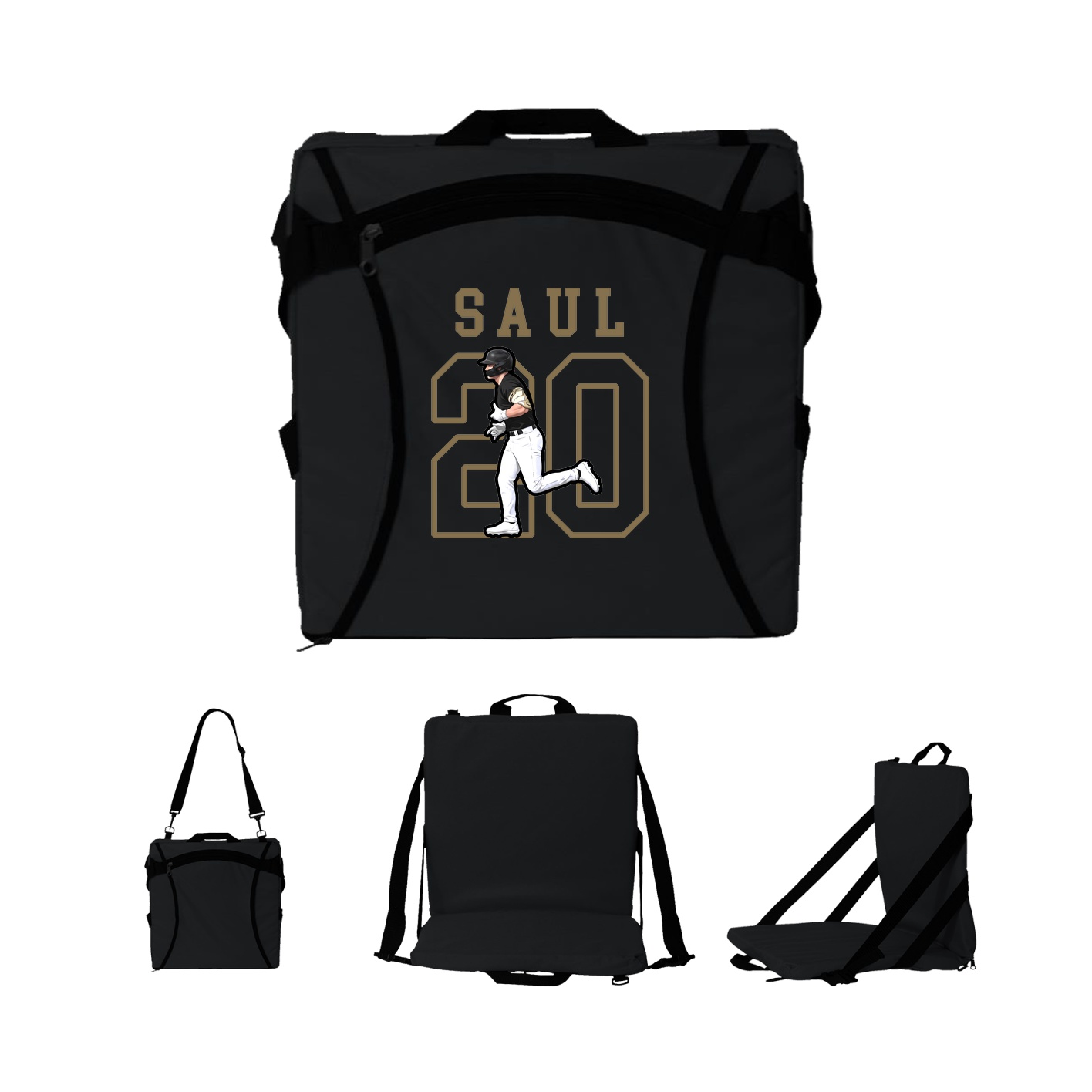 Folding Stadium Seat — Shirsey in Black