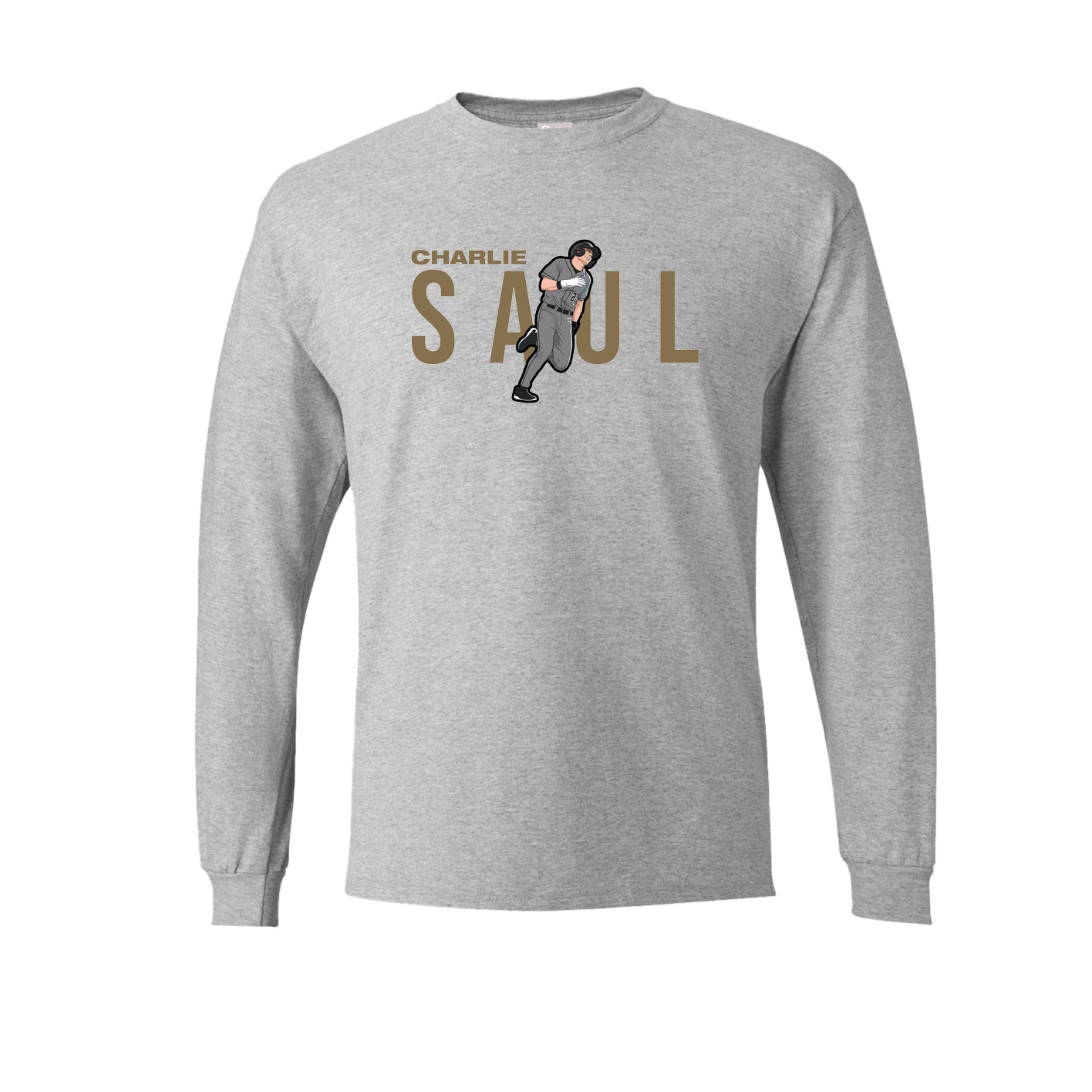 Long Sleeve Tee — Player Name in Grey