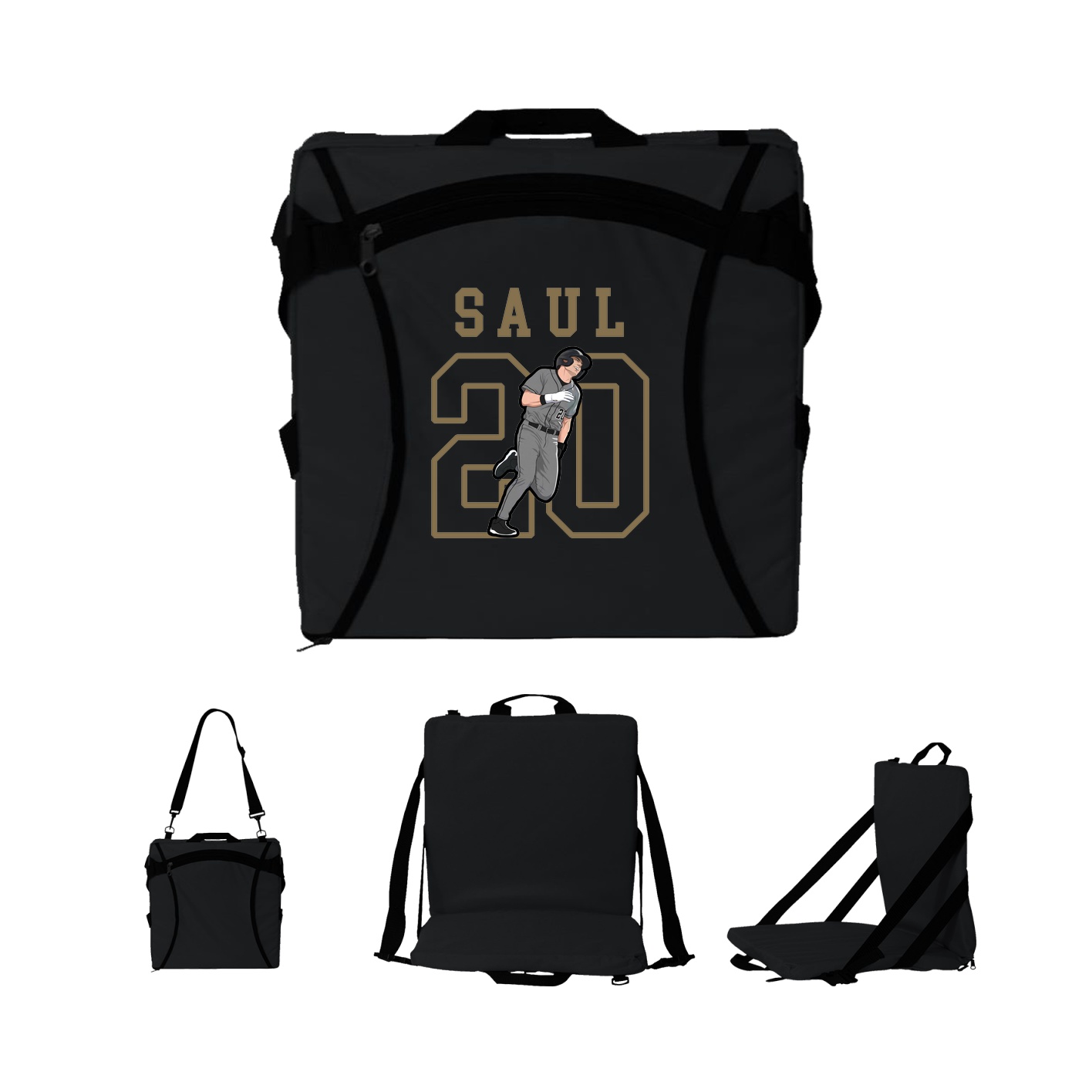 Folding Stadium Seat — Shirsey in Black