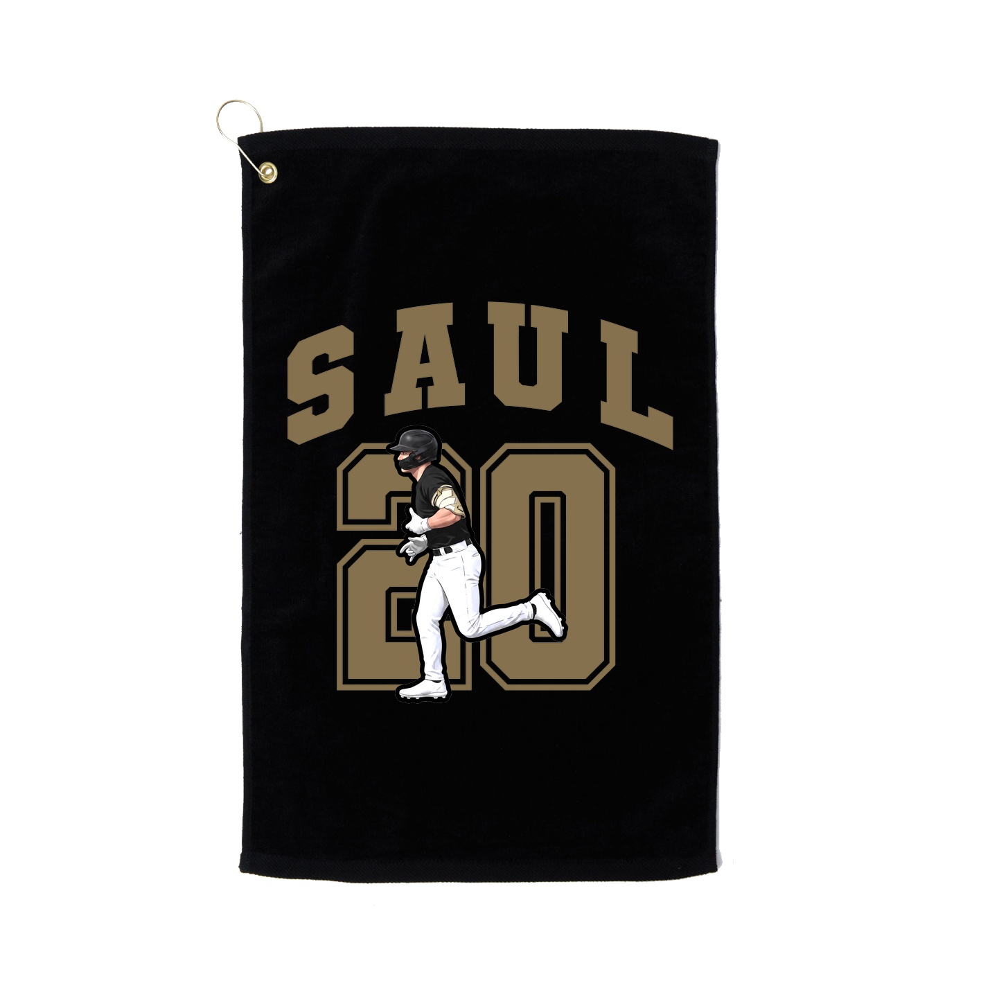 Golf Towel — Number in Black