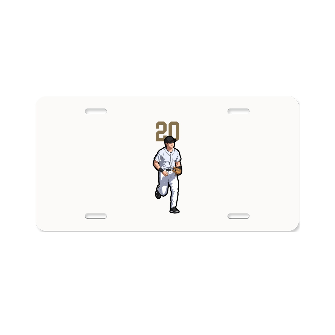 License Plate — Number Top in Classic