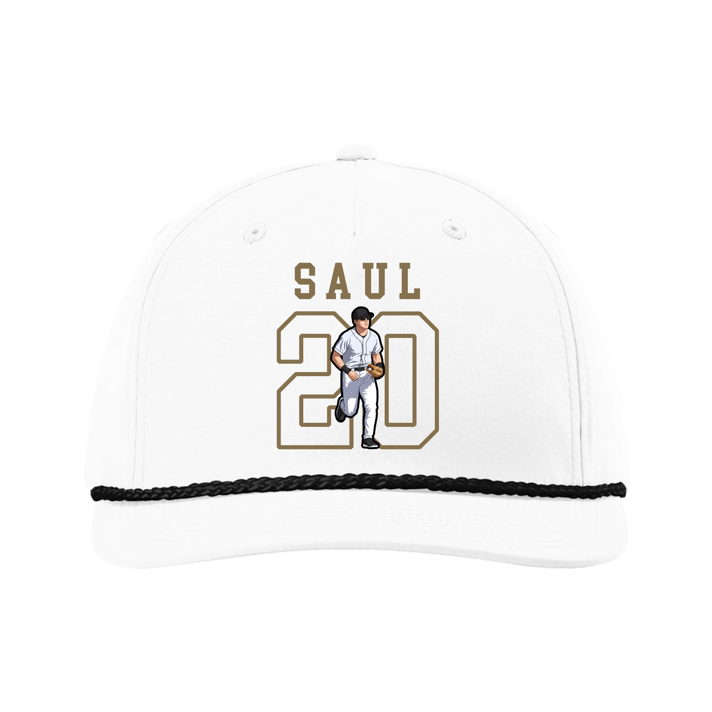 Five-Panel Classic Rope Cap — Shirsey in White