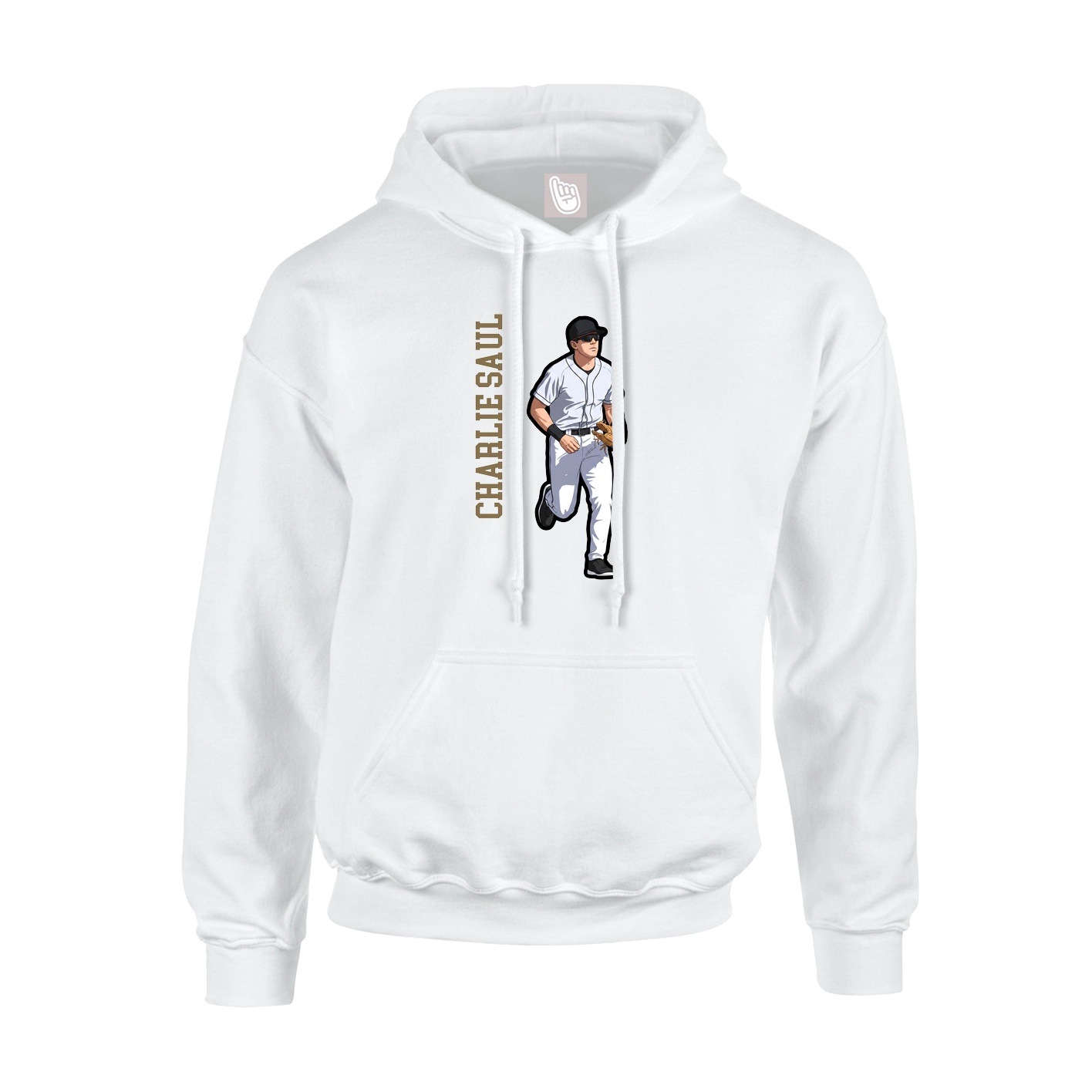Hoodie — Name Vertical in White