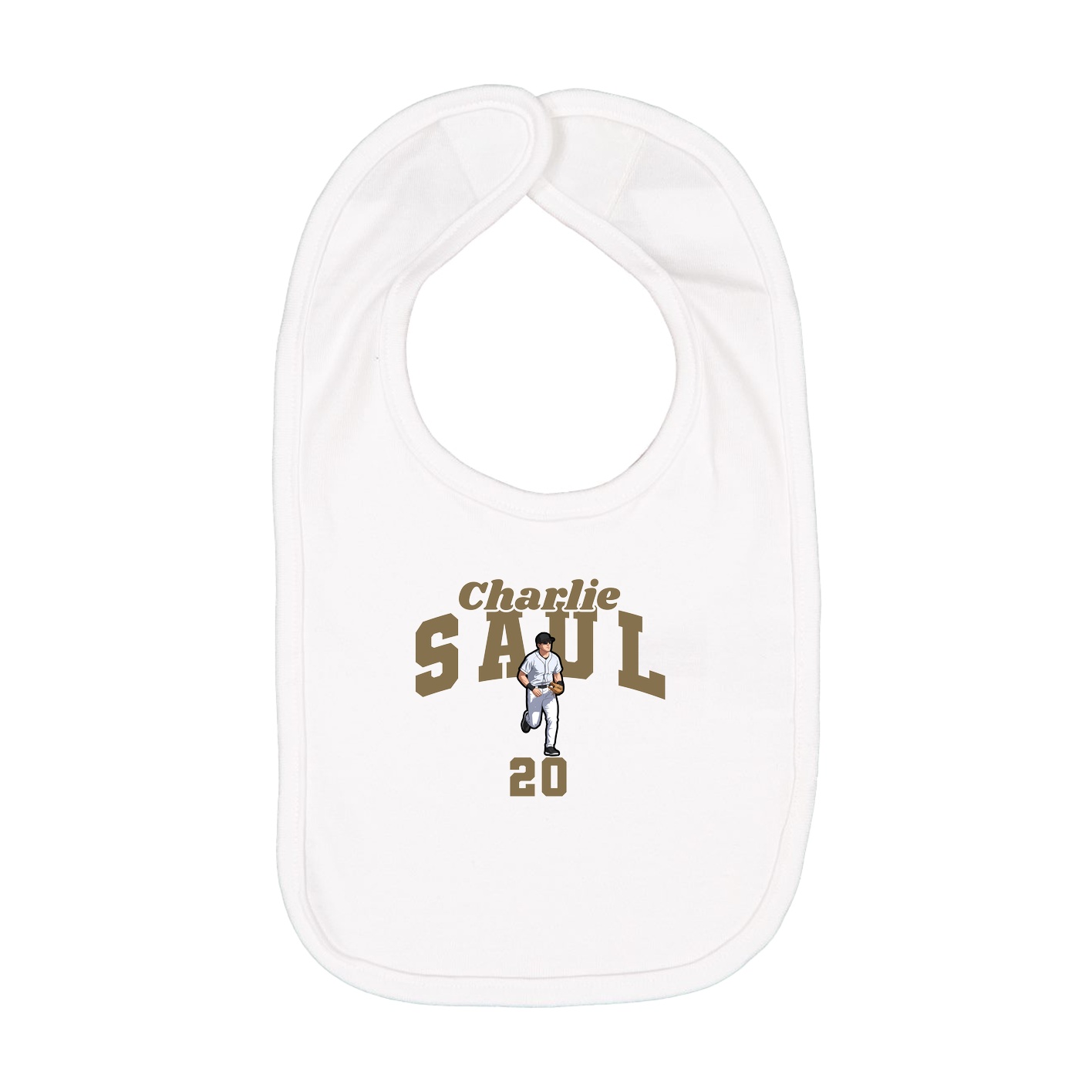 Infant Bib — Signature Arch in White