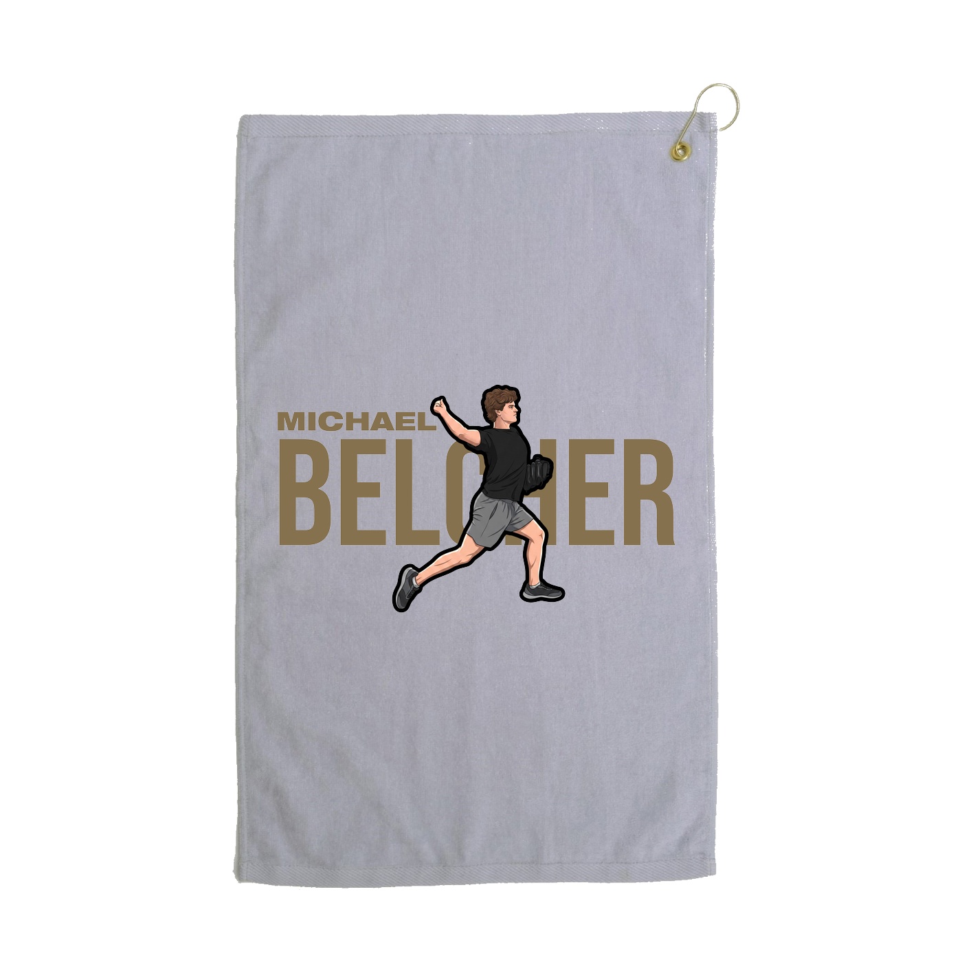 Golf Towel — Player Name in Grey