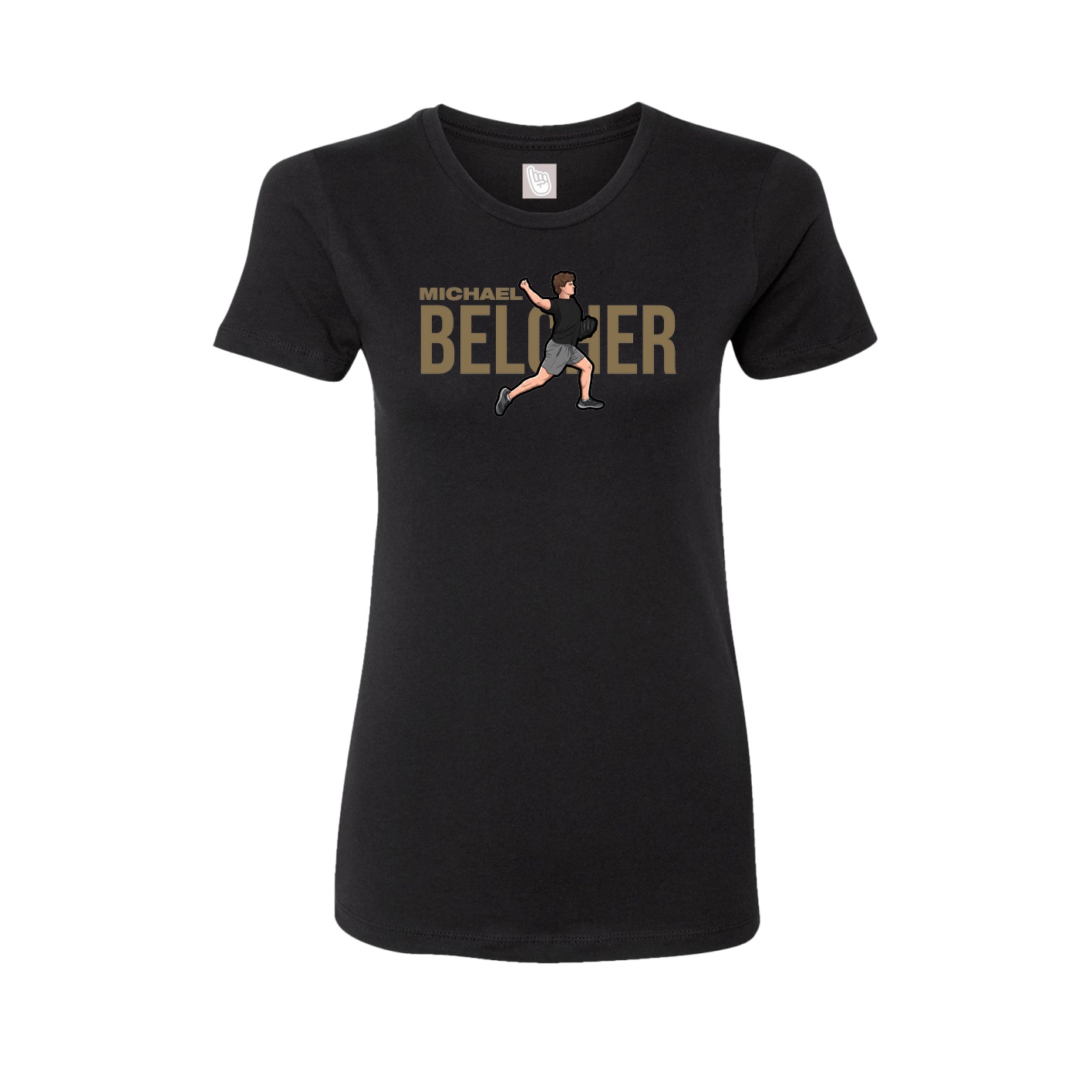 Fitted Women's Tee — Player Name in Black
