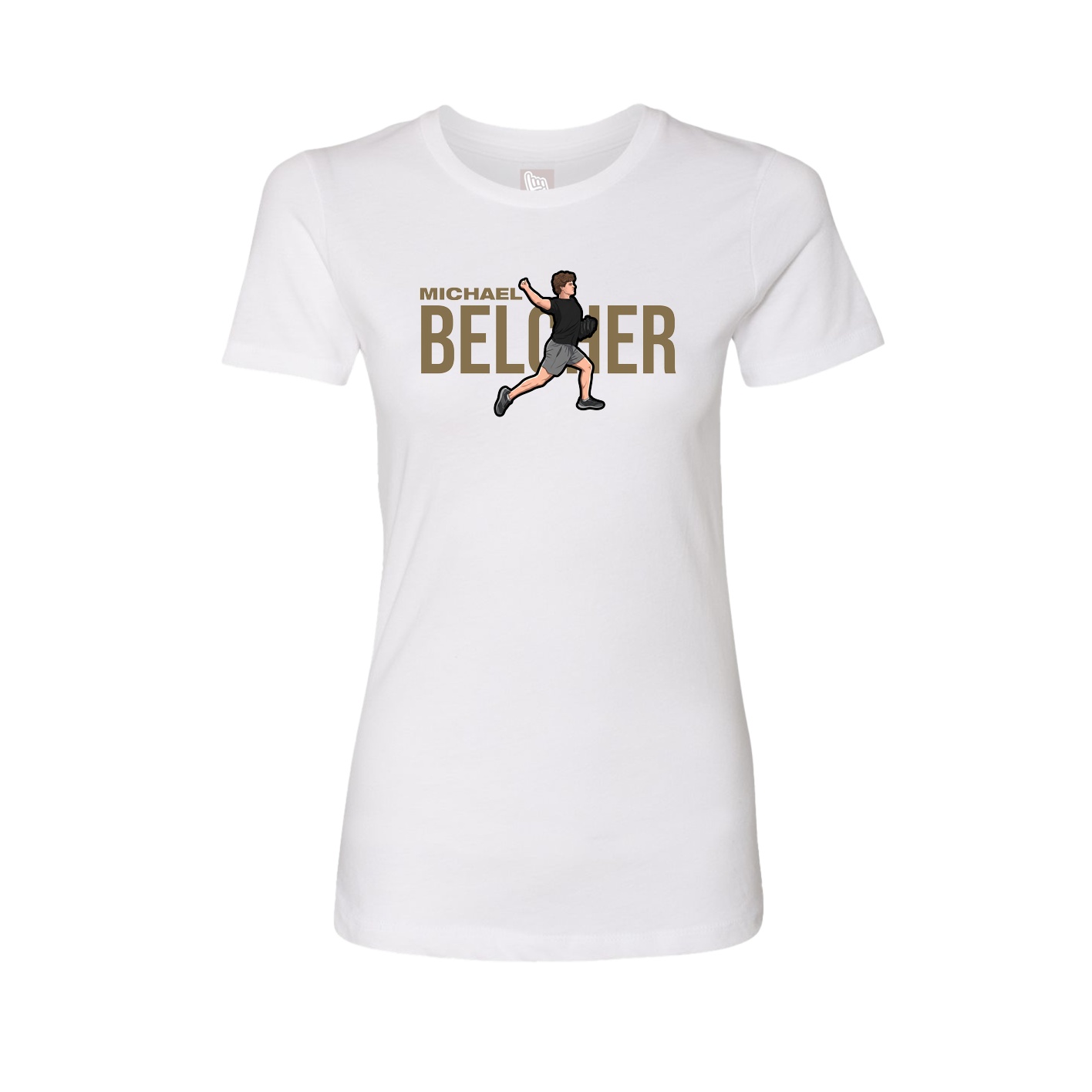 Fitted Women's Tee — Player Name in White