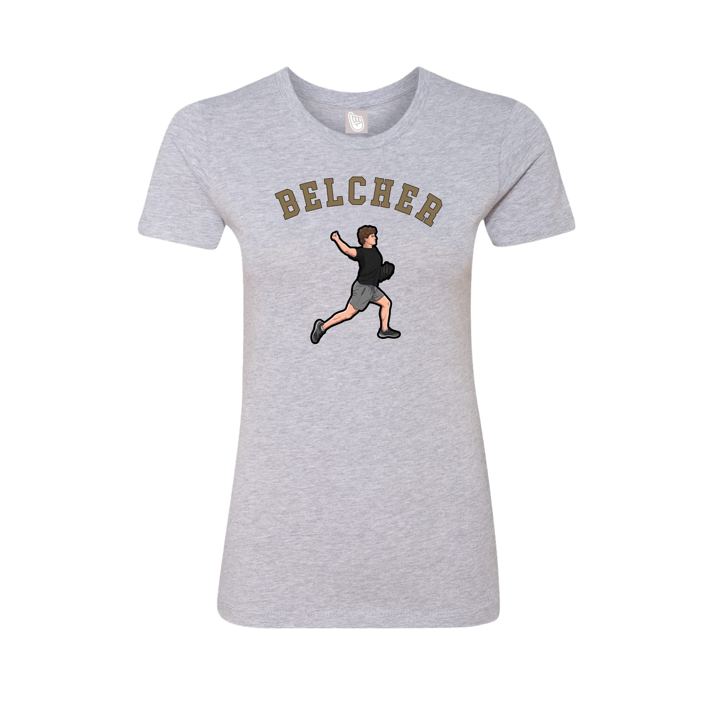 Fitted Women's Tee — Shirsey Arch in Grey