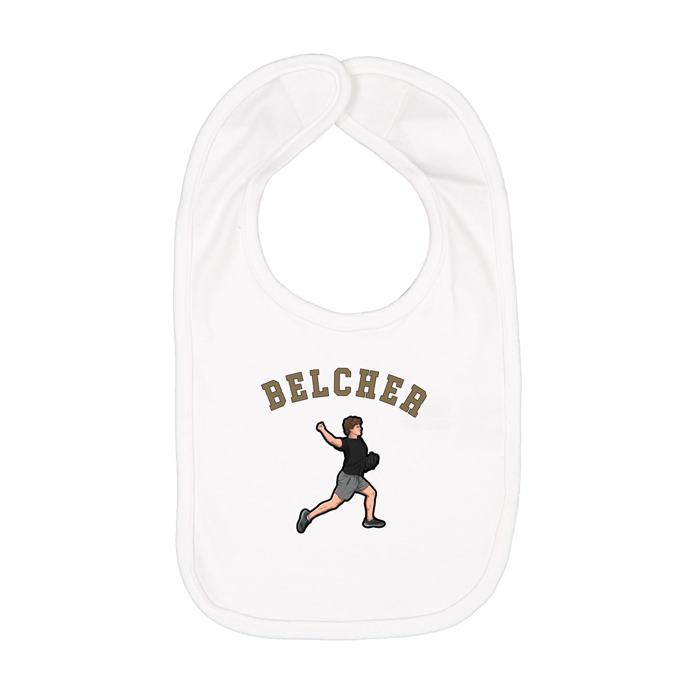 Infant Bib — Shirsey Arch in White