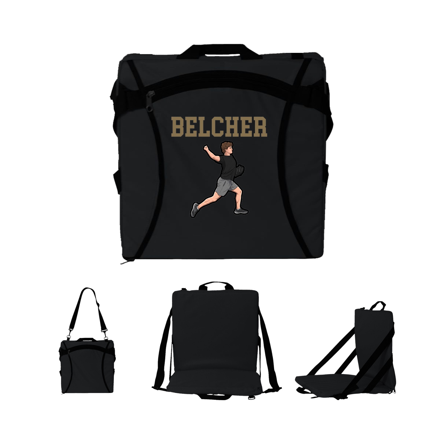 Folding Stadium Seat — Shirsey in Black
