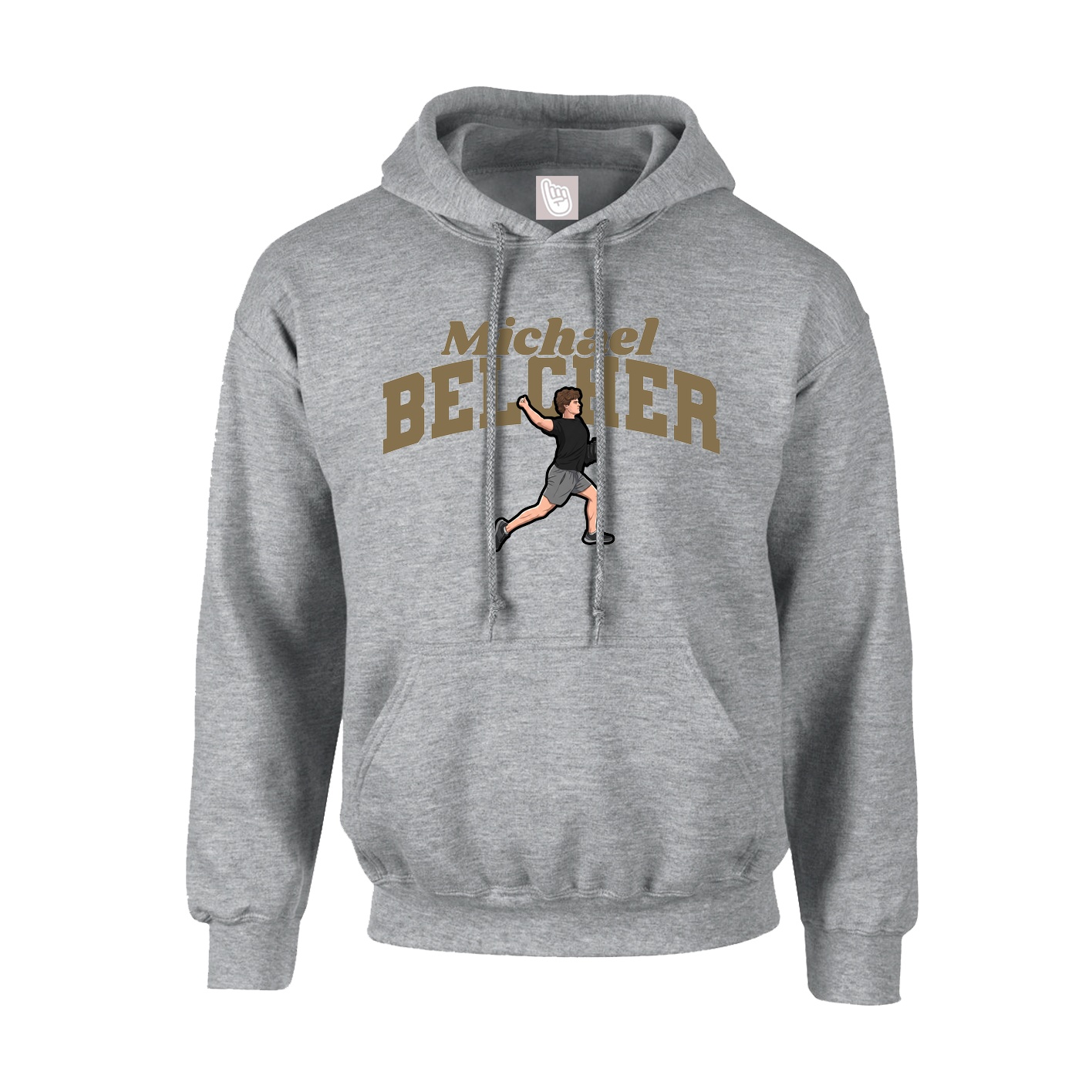 Youth Hoodie — Signature Arch in Grey