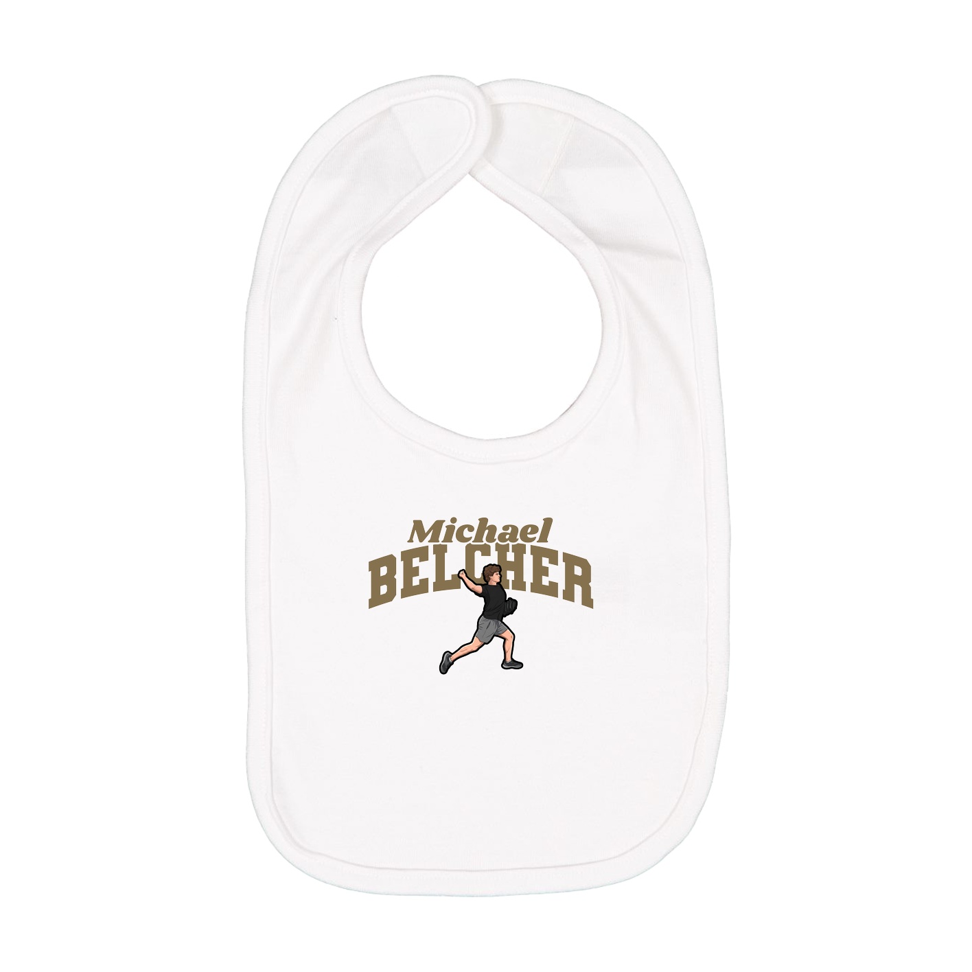 Infant Bib — Signature Arch in White