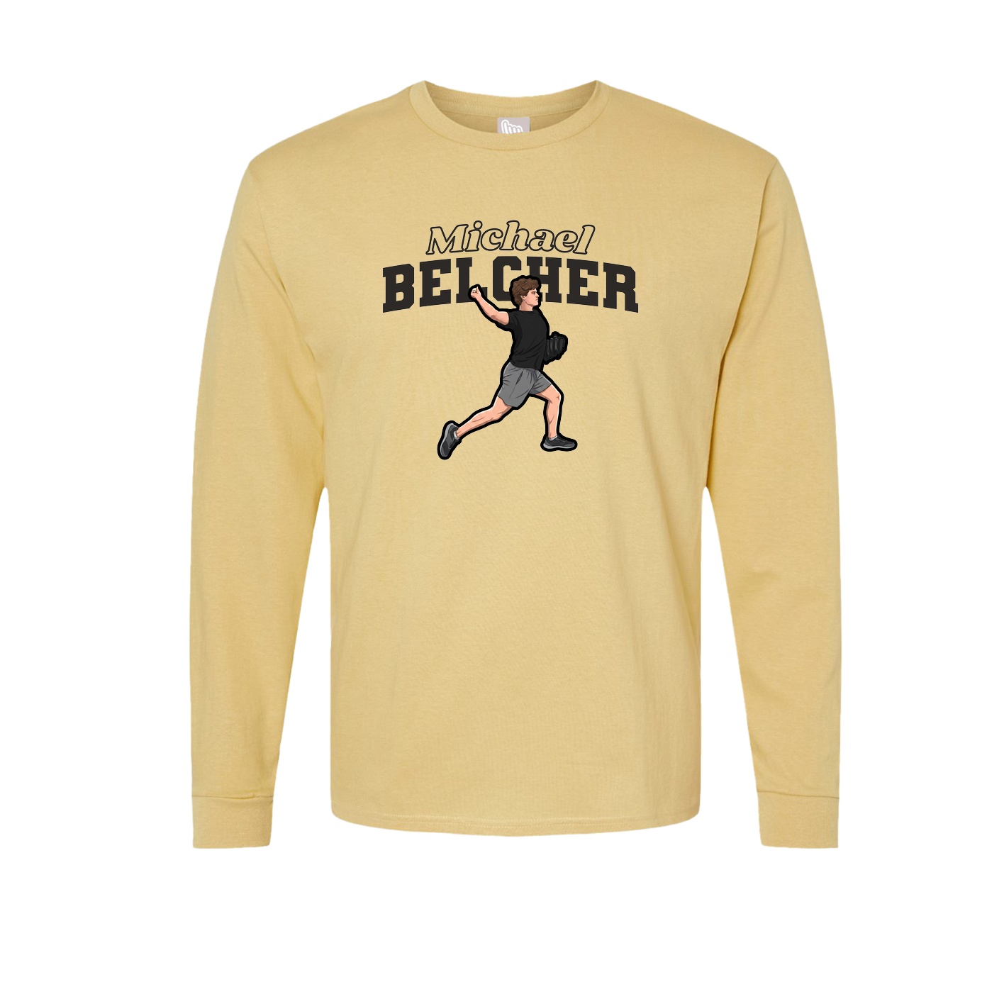 Long Sleeve Tee — Name Arch in Vegas Gold