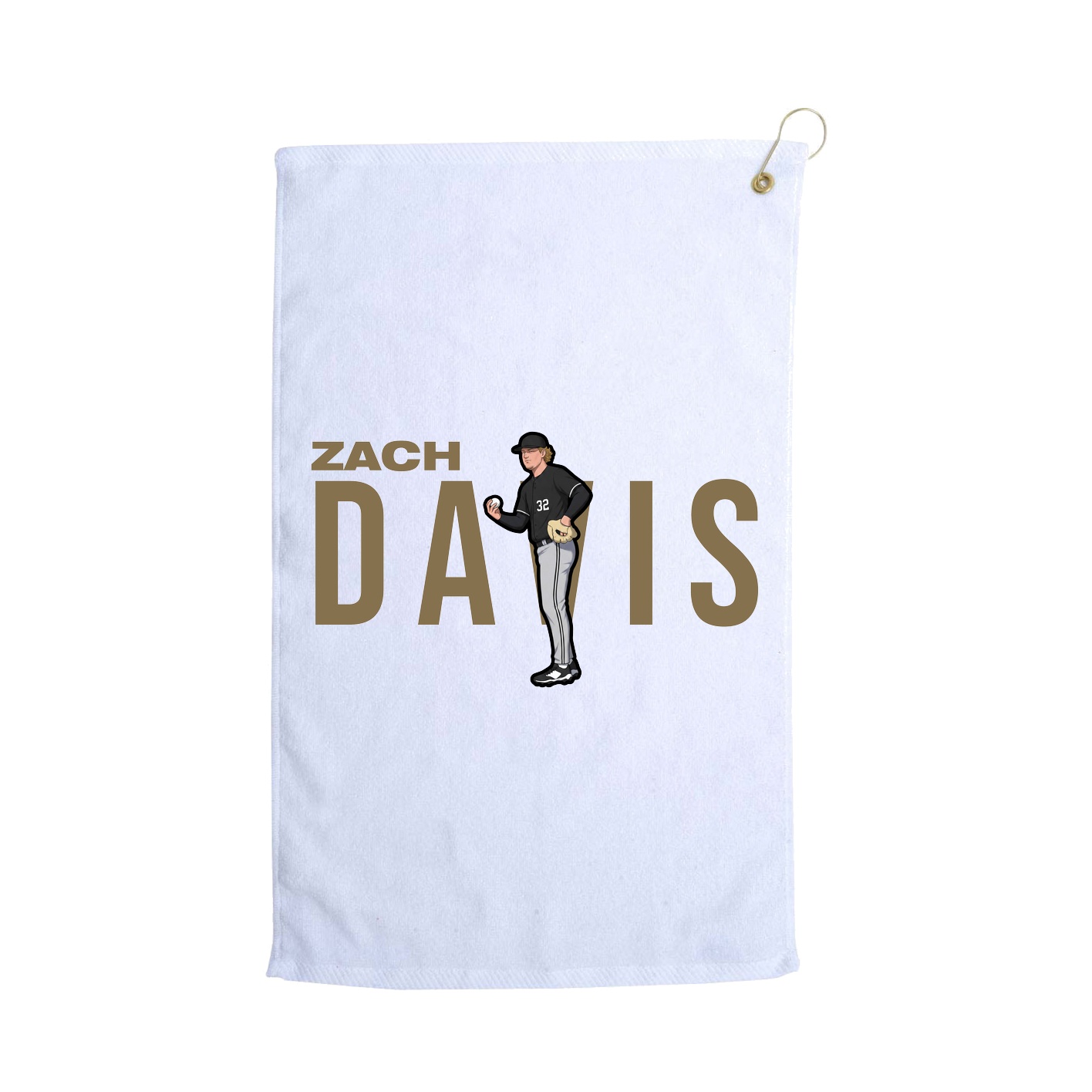 Golf Towel — Player Name in White
