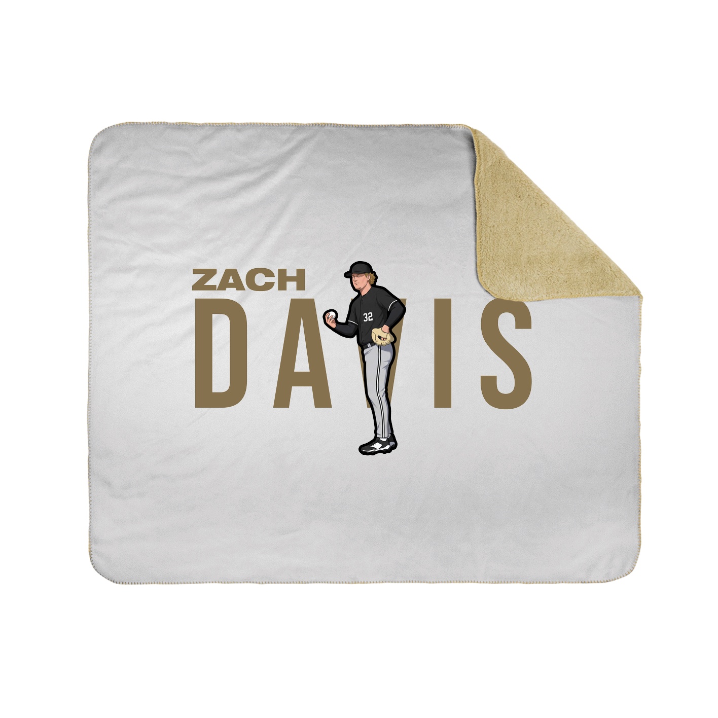 Throw Blanket — Player Name in White