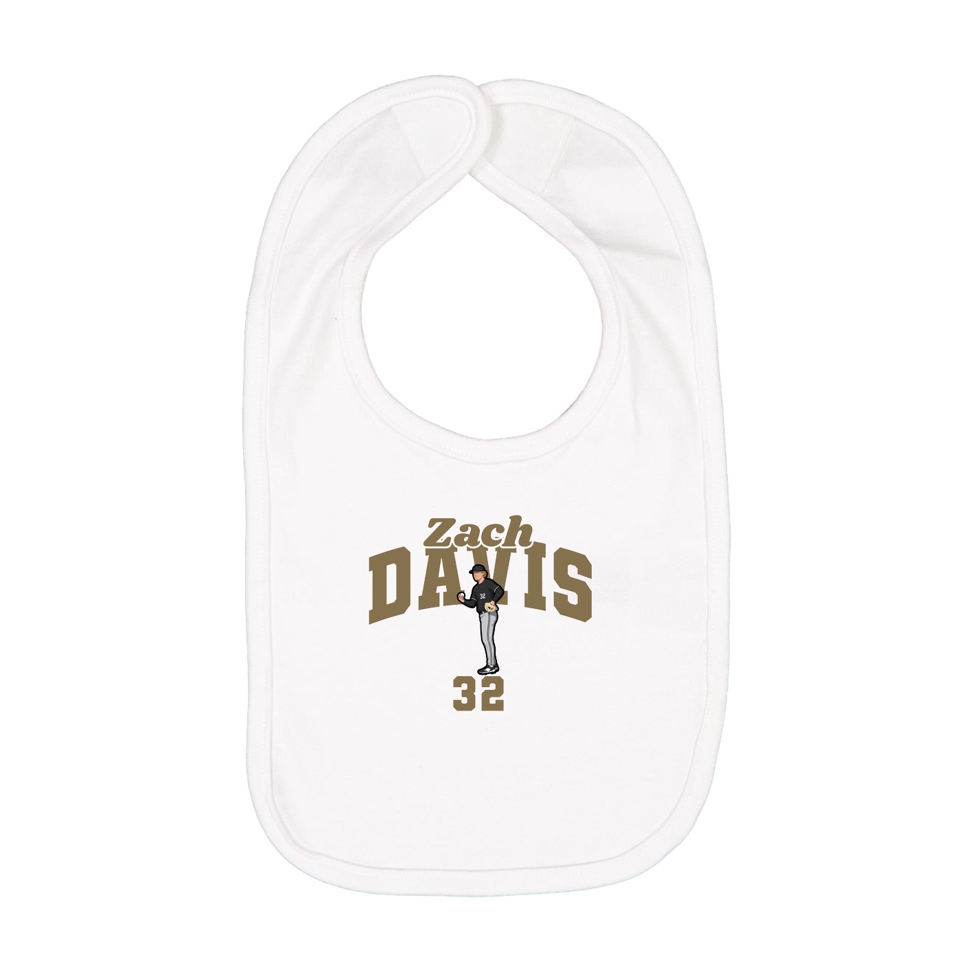Infant Bib — Signature Arch in White
